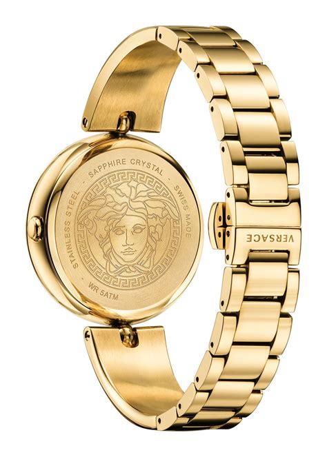 versace gold coin watch|gold versace watch women.